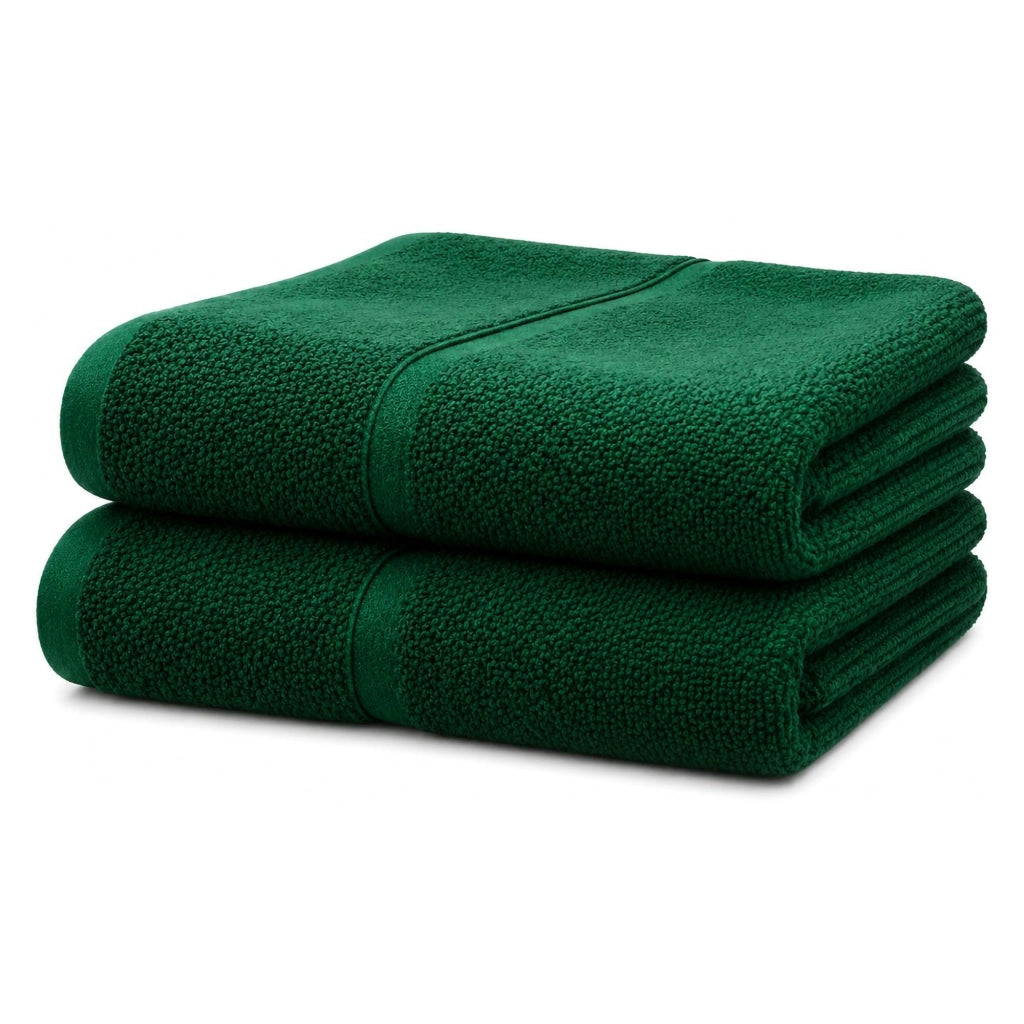 Sanonefa, set di Asciugamani 100% Cotone set da 2, Verde