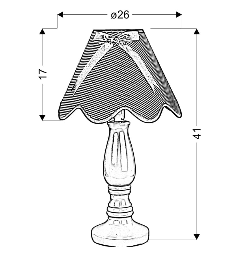 Candellux LOLA lampada da tavolo in ceramica blu E14