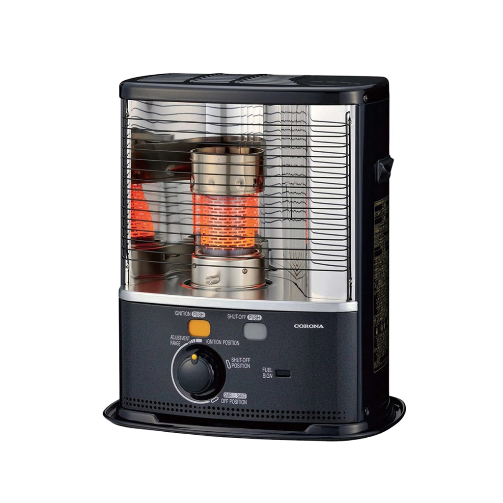 STUFA A COMBUSTIBILE LIQUIDO CON STOPPINO CORONA- 3000 W Cap. risc. 120 mc- senza- pezzi 1