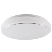Plafoniera tonda Bogdan bianca cromo 33 cm 2xE27 Polux