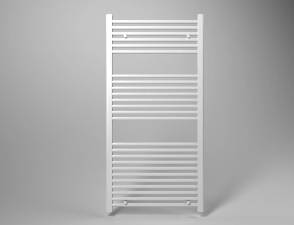 Scaldasalviette termoarredo 150x60 cm (int.55) bianco da bagno tubi dritti MICHALI