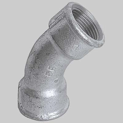 CURVA A 45  ° FEMMINA/FEMMINA ZINCATA  11/4     MADE IN ITALY