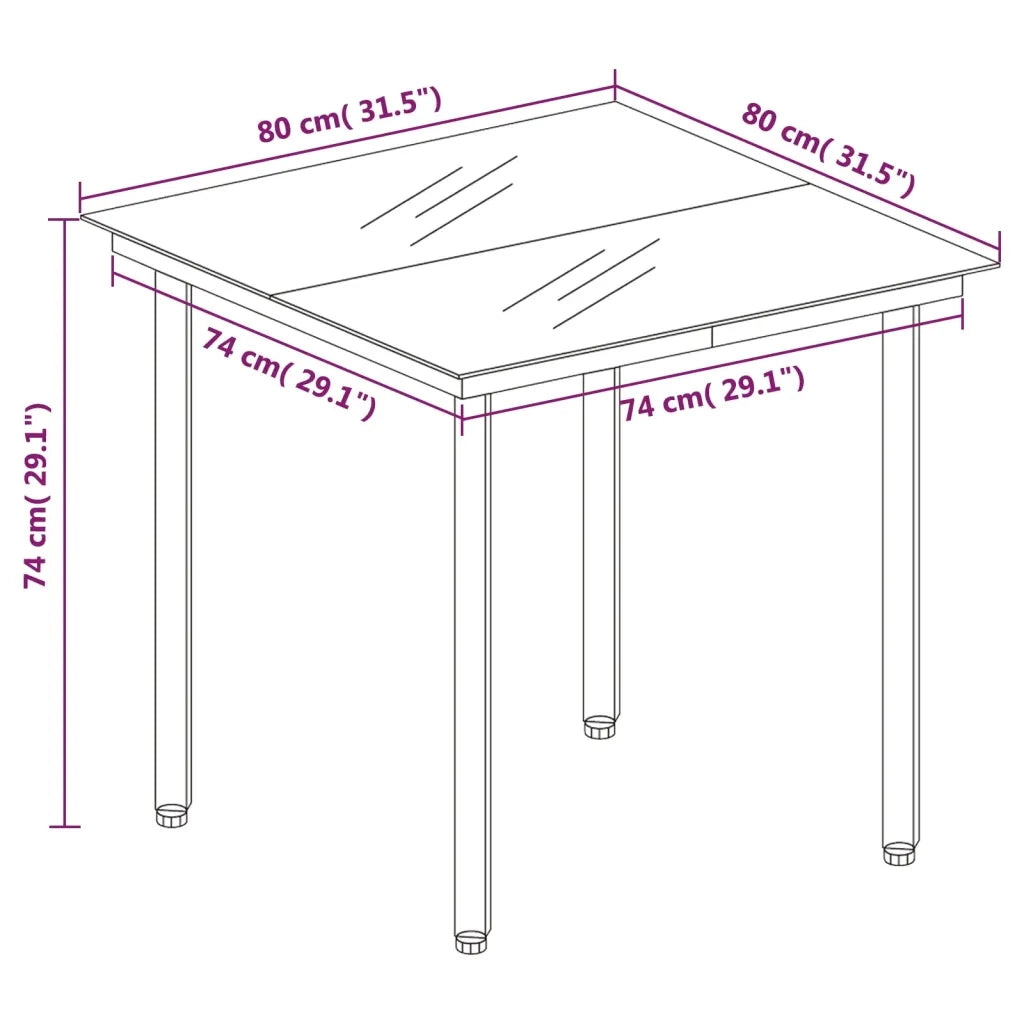Set Mobili da Pranzo per Giardino 3 pz Marrone 3099227