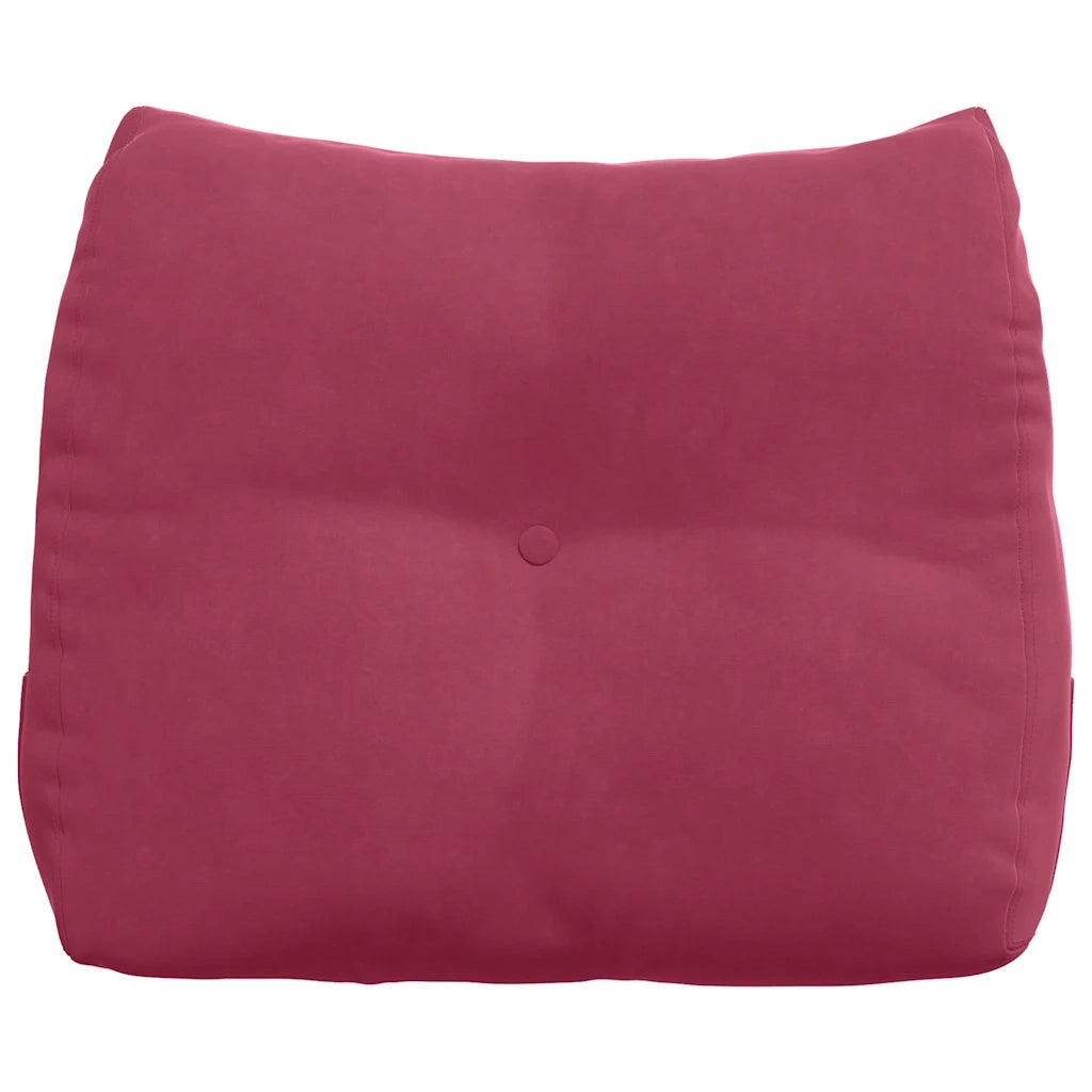 Cuscino per Schiena | Cuscino dorsale Rosso Vino 60 x 24 x 50 cm Velluto