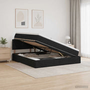 Letto con contenitore e materasso Nero 140 x 200 cm Velluto 3458564