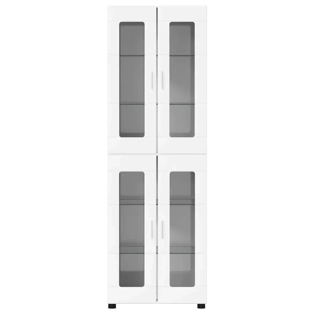 Credenza con lo scaffale FLORIN Bianco Lucido 60 x 35 x 182 cm 3397908