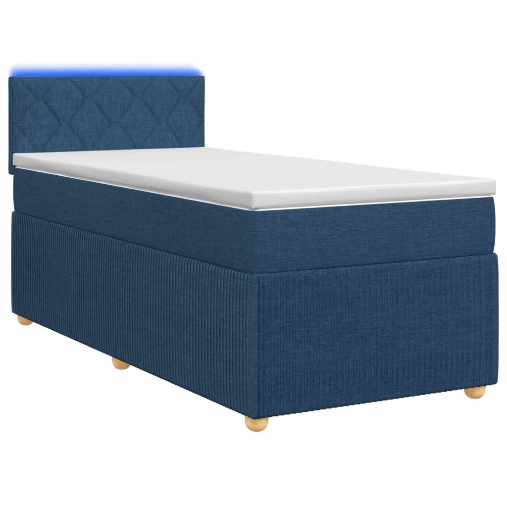 Letto box spring con materasso Blu 80 x 200 cm Tessuto 3452812