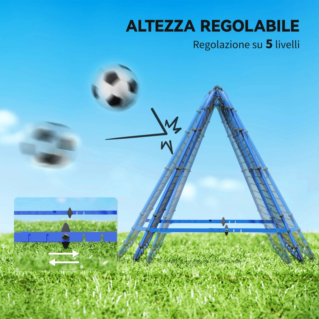Rete da Calcio Pieghevole ¨C Minimal ¨C Blu 100x95x90 cm
