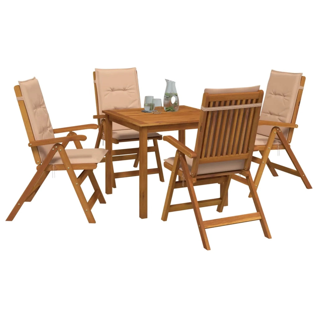 Set da pranzo da giardino 5 pezzi Naturale 3434598