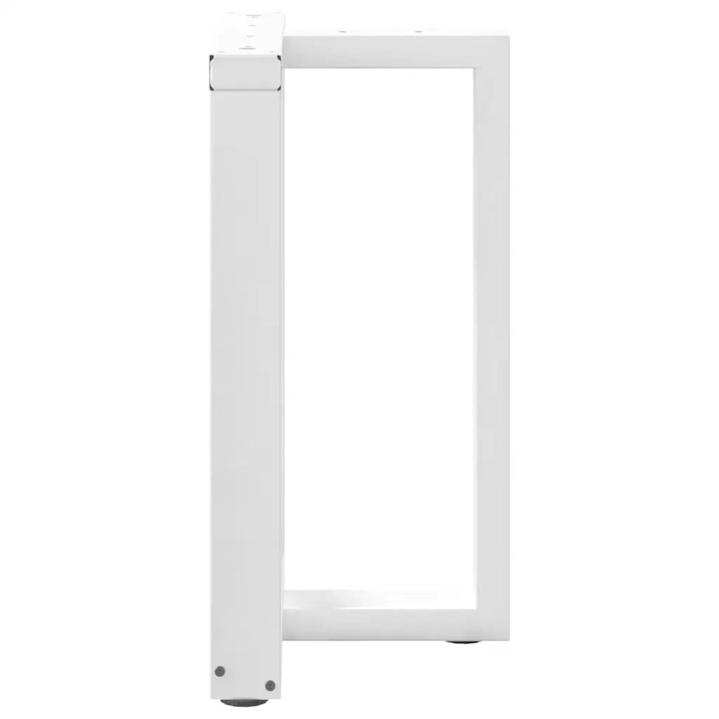 Gambe per tavolo da pranzo a forma di T 2 pz | Piede del tavolo bianche 50x35x(72-73) cm in acciaio