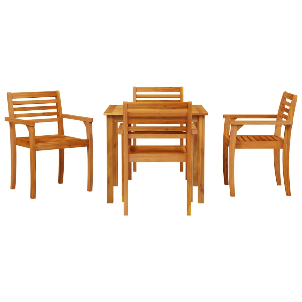 Set da Pranzo per Giardino 5 pcs Marrone