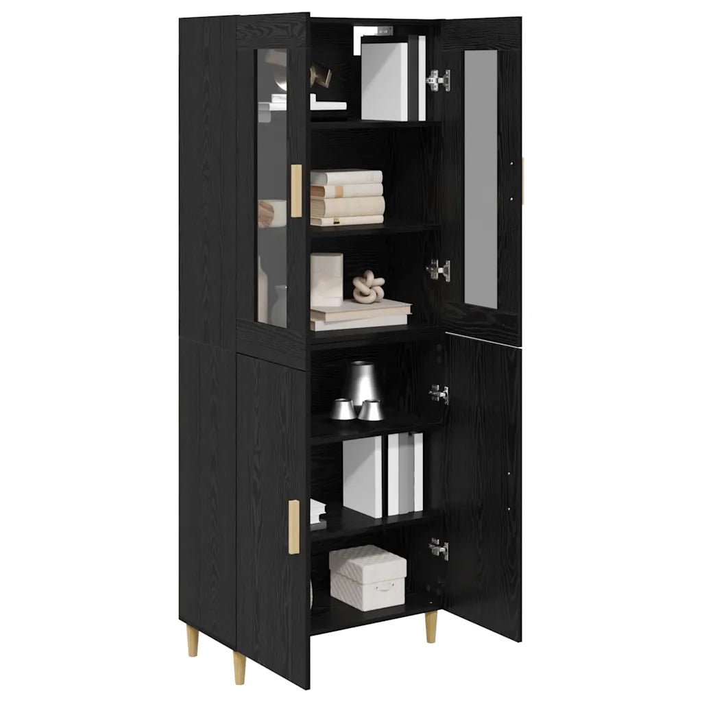 Credenza Rovere Nero 69,5 x 34 x 180 cm 3416199