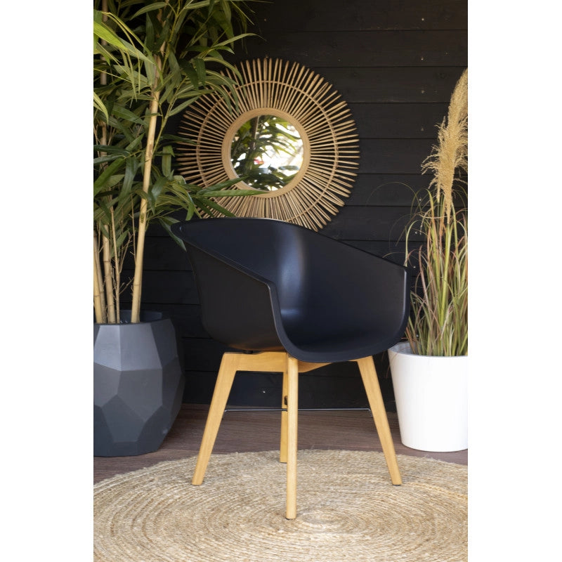 Set di 2 sedie AMALIA Eucalyptus HARTMAN â€“ Nero