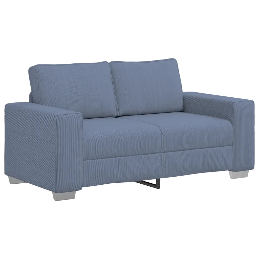 Divano Divanetto-Sofa Blu 120 cm Tessuto di Velluto a Coste