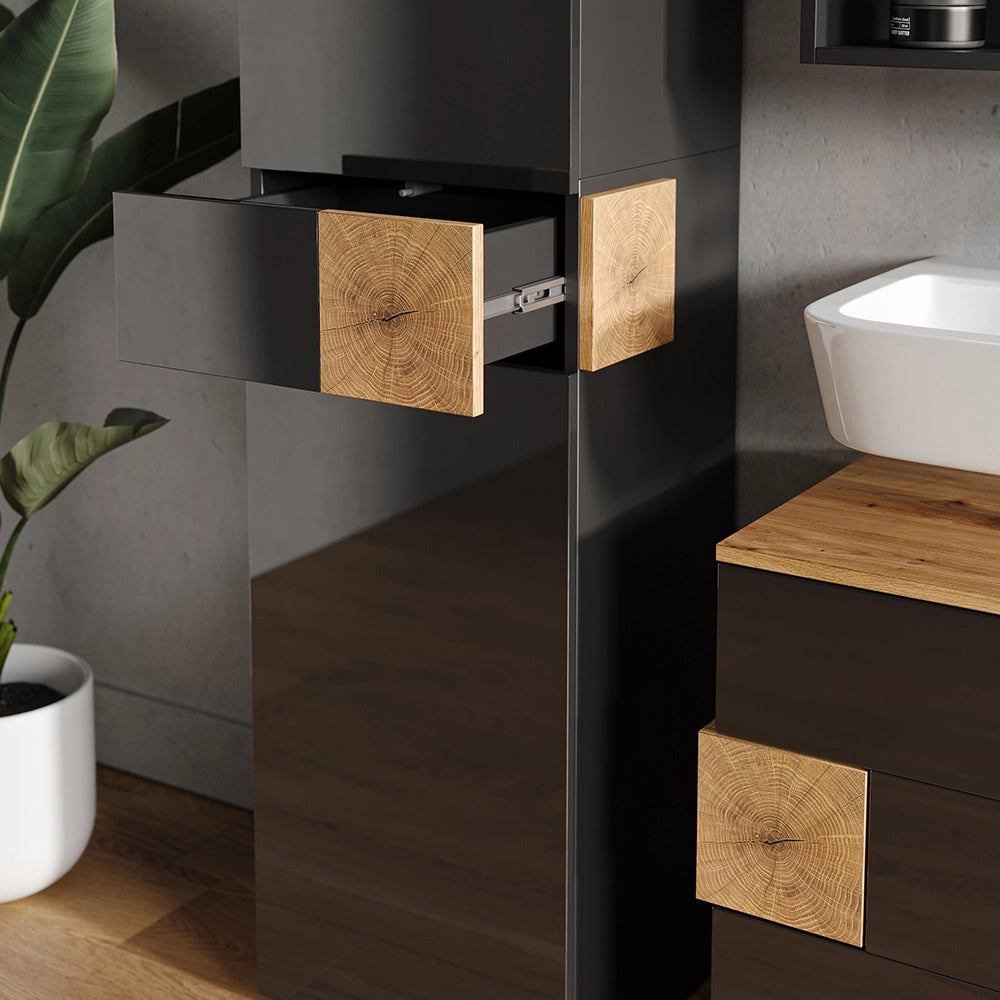 Set di mobili da bagno Eden Antracite 5 parti Vicco