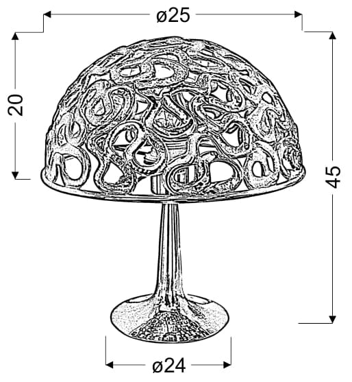 Lampada da tavolo Candellux LAME 41-40056 cromo E27
