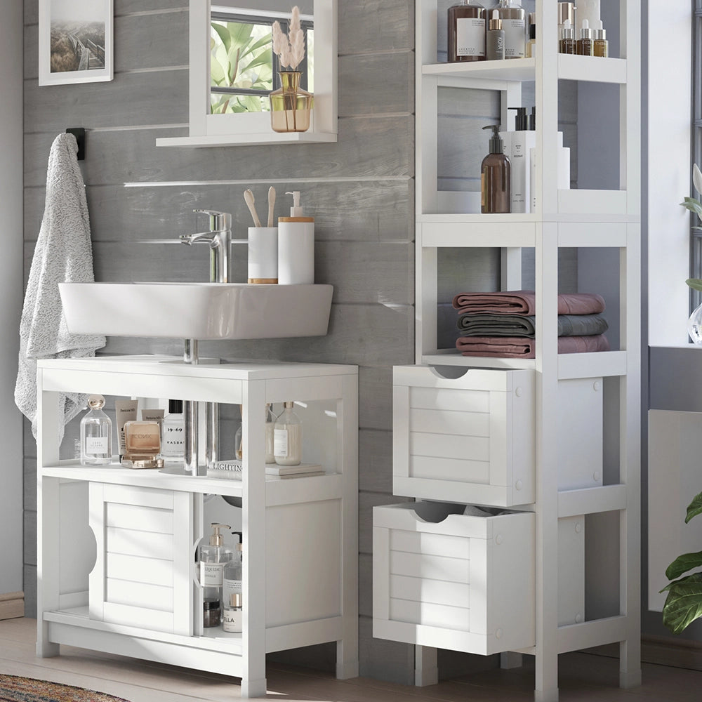 Vicco Set di mobili da bagno Bianco 3 parti