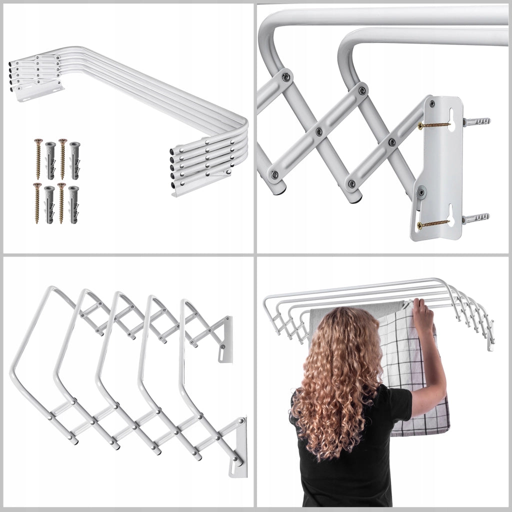 Asciugatrice per bagno KADAX, 80 cm, a parete, a soffietto