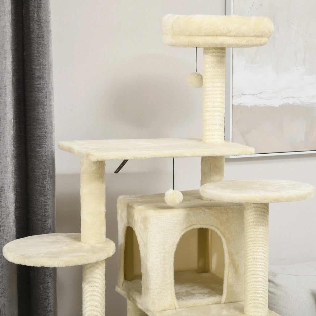 Tiragraffi per Gatti con Cucce e Piattaforme ¨C Xylo ¨C 171cm Beige