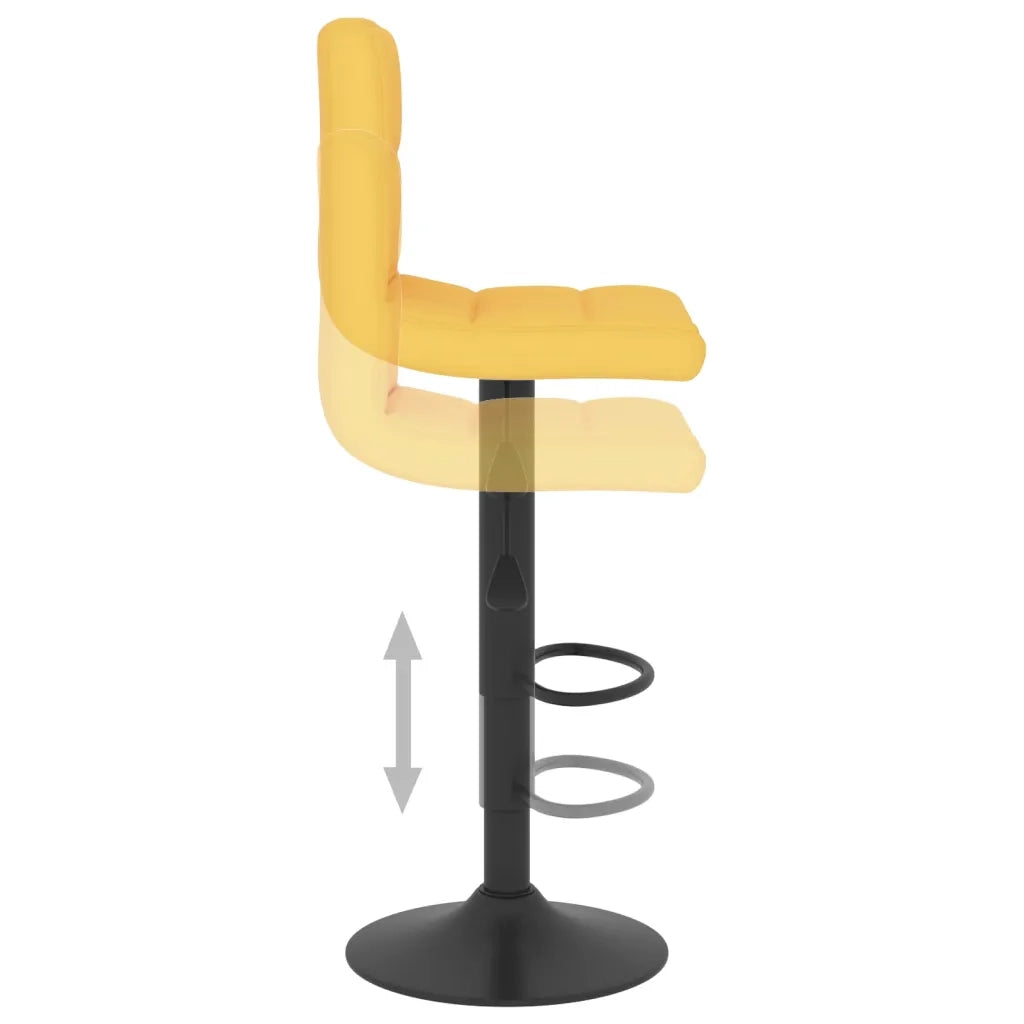 Sgabelli da Bar 2 pz Giallo Senape in Tessuto 334289