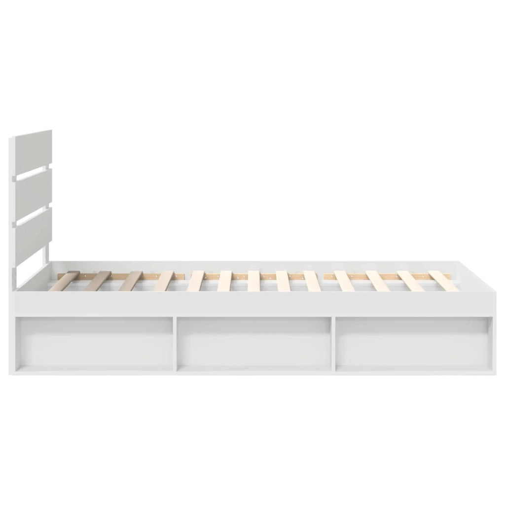 Struttura del letto Bianco 90 x 190 cm Pino massello 3411792