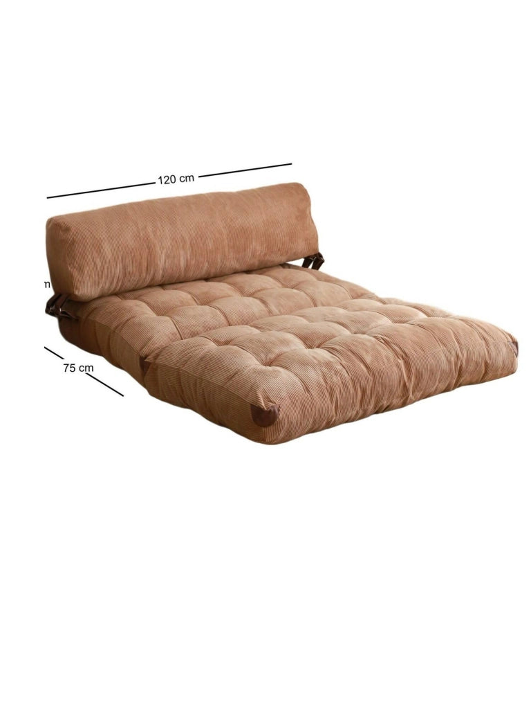 Surigae, Divano Letto 2 Posti Contenitore, 120x75 cm Marrone