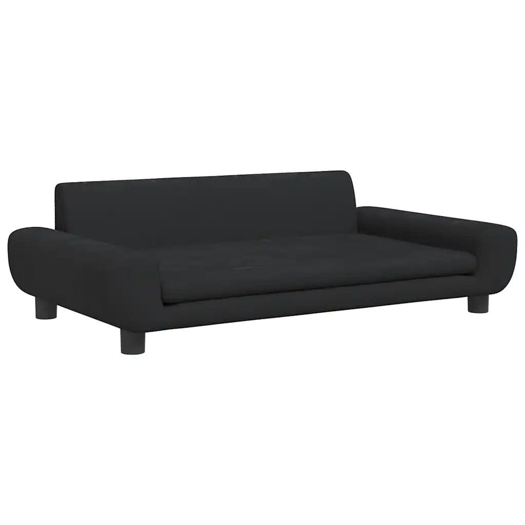 Divano per Bambini-Sofa-Divanetto Nero 100x54x33 cm in Velluto