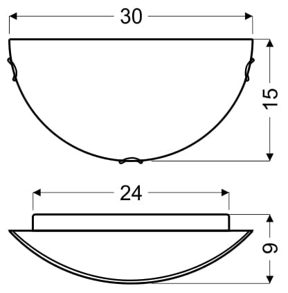 Plafoniera Candellux Itaka 11-04577 cromo E27 30cm