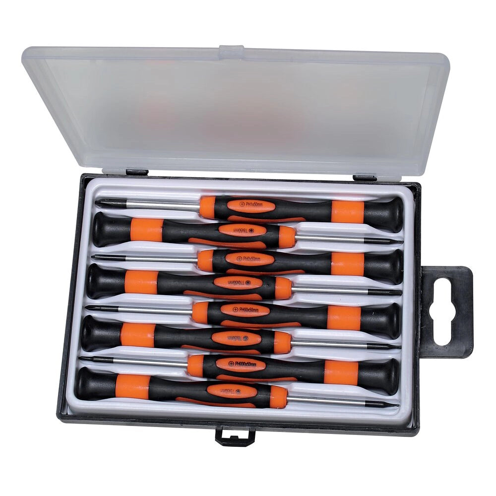 SET CACCIAVITI 8pz TORX E CROCE TX+PH GIRAVITI DI PRECISIONE ACCIAIO CrV VALEX