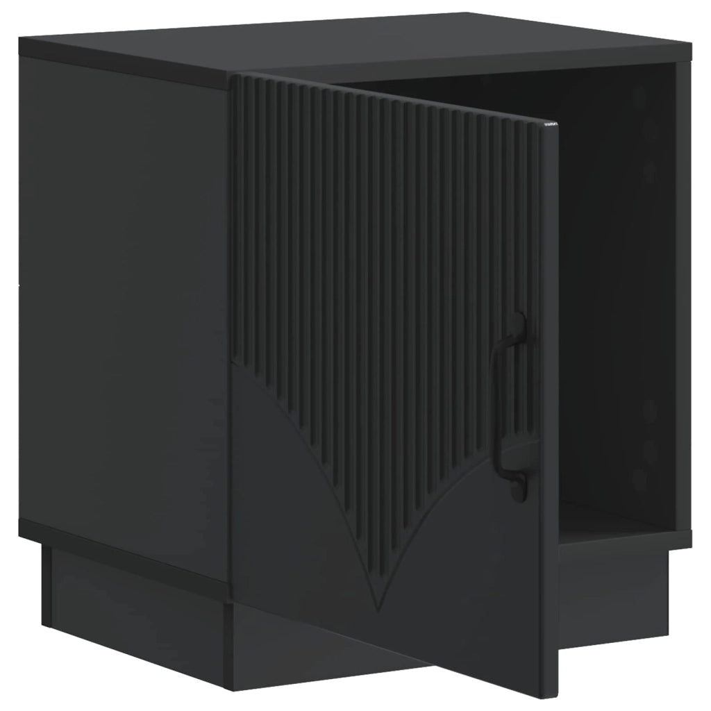 Comodino Nero 43 x 34,5 x 47 cm Legno ingegnerizzato 895257