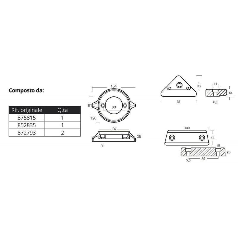 KIT ALLUMINIO VOLVO 290 C