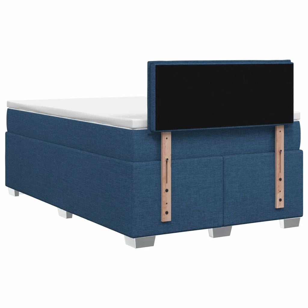Letto con Box Spring, Materasso e LED Blu 120 x 190 cm Tessuto 3451895