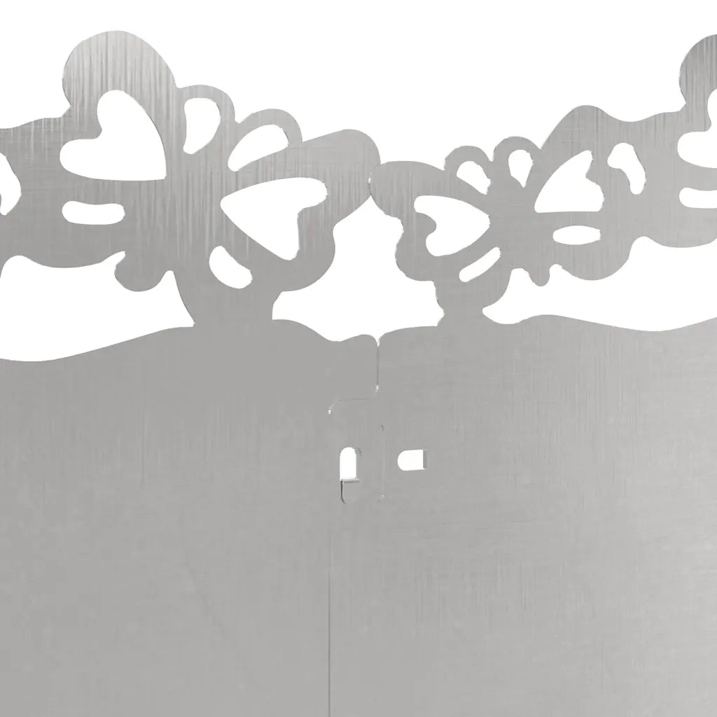 Bordure per prato 30 pz 103 x 0,05 x 22 cm Acciaio Inox Argento 874821