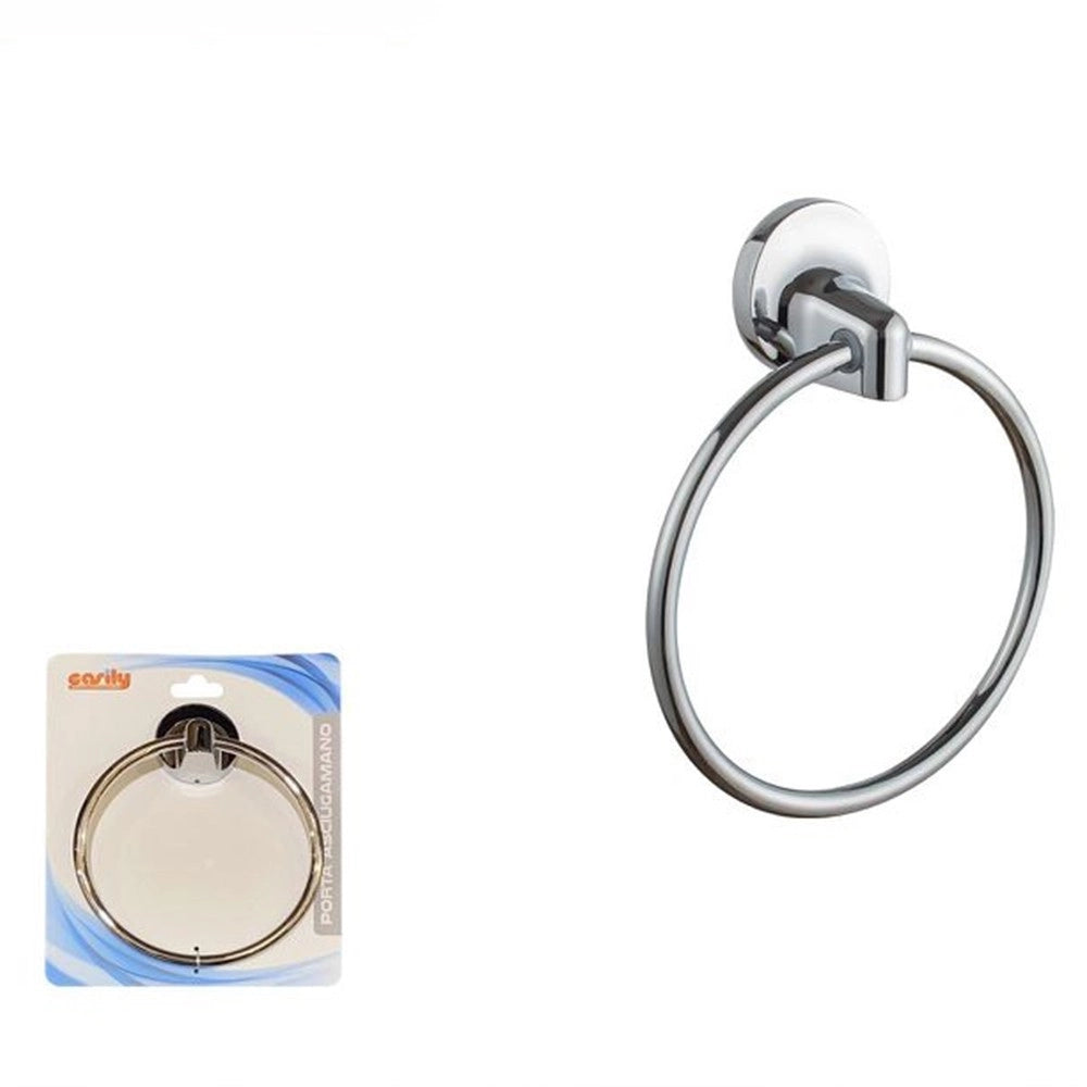 Trade Shop - Anello Cerchio Porta Asciugamano Moderno Fissaggio A Parete Arredo Bagno 79807 -