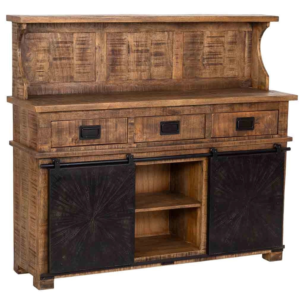 Credenza in legno marrone 145x42x130h cm