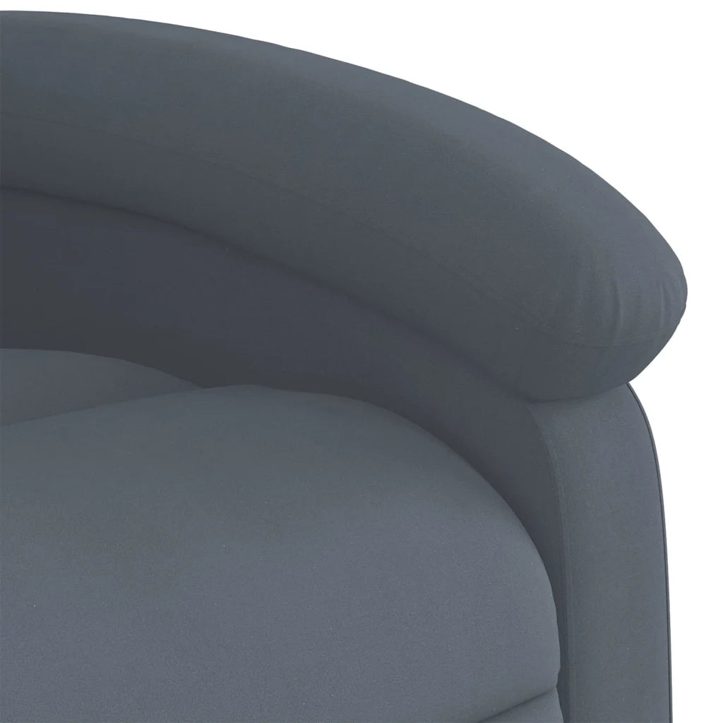 Poltrona | Sedia Relax reclinabile in velluto grigio scuro