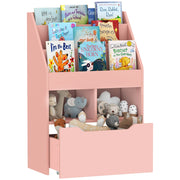 Libreria con cassetti e ripiani ¨C zephmum ¨C rosa 80x30x180