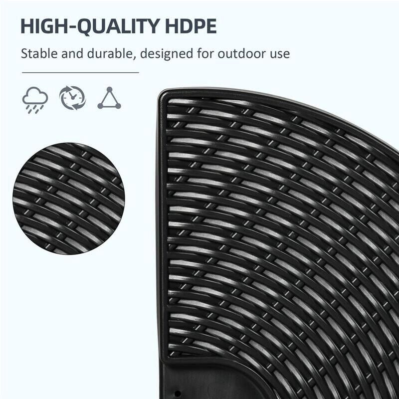 BASE PER OMBRELLONE A BRACCIO IN PLASTICA Ø100X8 CM COLORE NERO