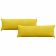 Cuscini da Divano 2 pz | Cuscini per sedie Giallo 120 x 40 cm Tessuto in Cords
