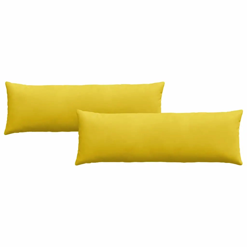 Cuscini da Divano 2 pz | Cuscini per sedie Giallo 120 x 40 cm Tessuto in Cords