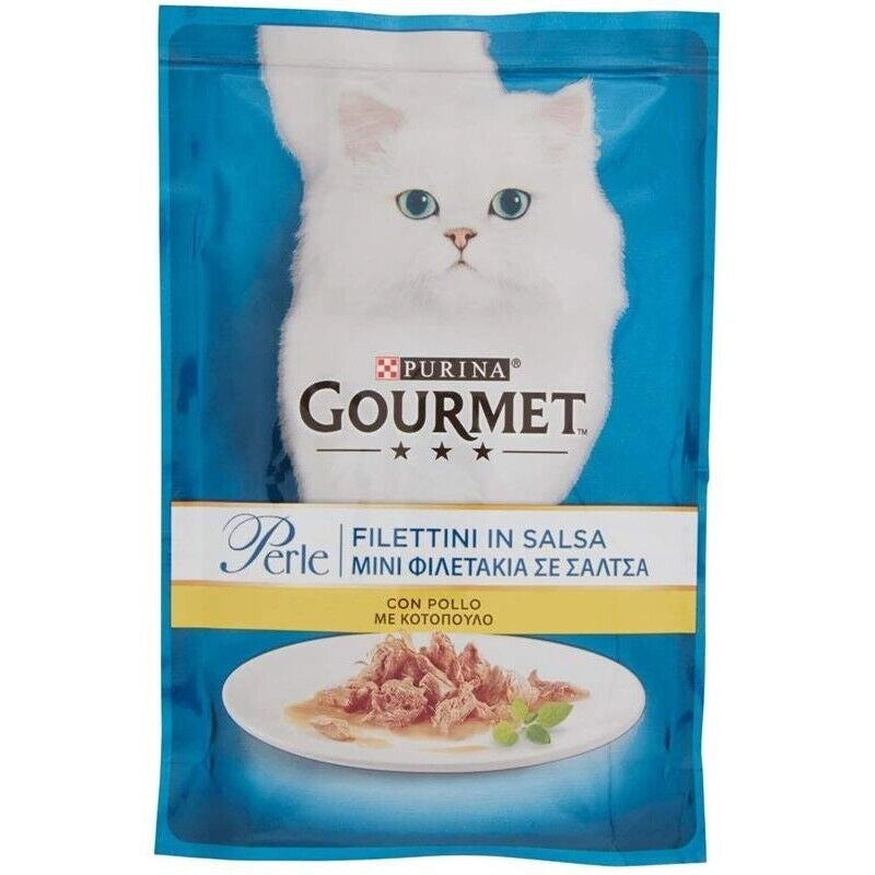GOURMET PERLE FILETTINI AL POLLO IN SALSA 85 GRAMMI