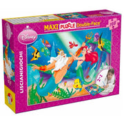 Trade Shop - Puzzle Maxi Sirenetta Disney 2 In 1 Double Face 108 Pezzi Gioco Per Bambine -