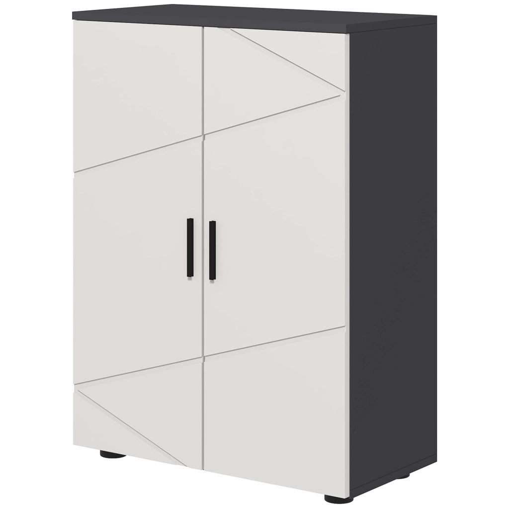 Mobile Bagno con Ante e Ripiani ¨C Zephmum ¨C Grigio 60x30x82