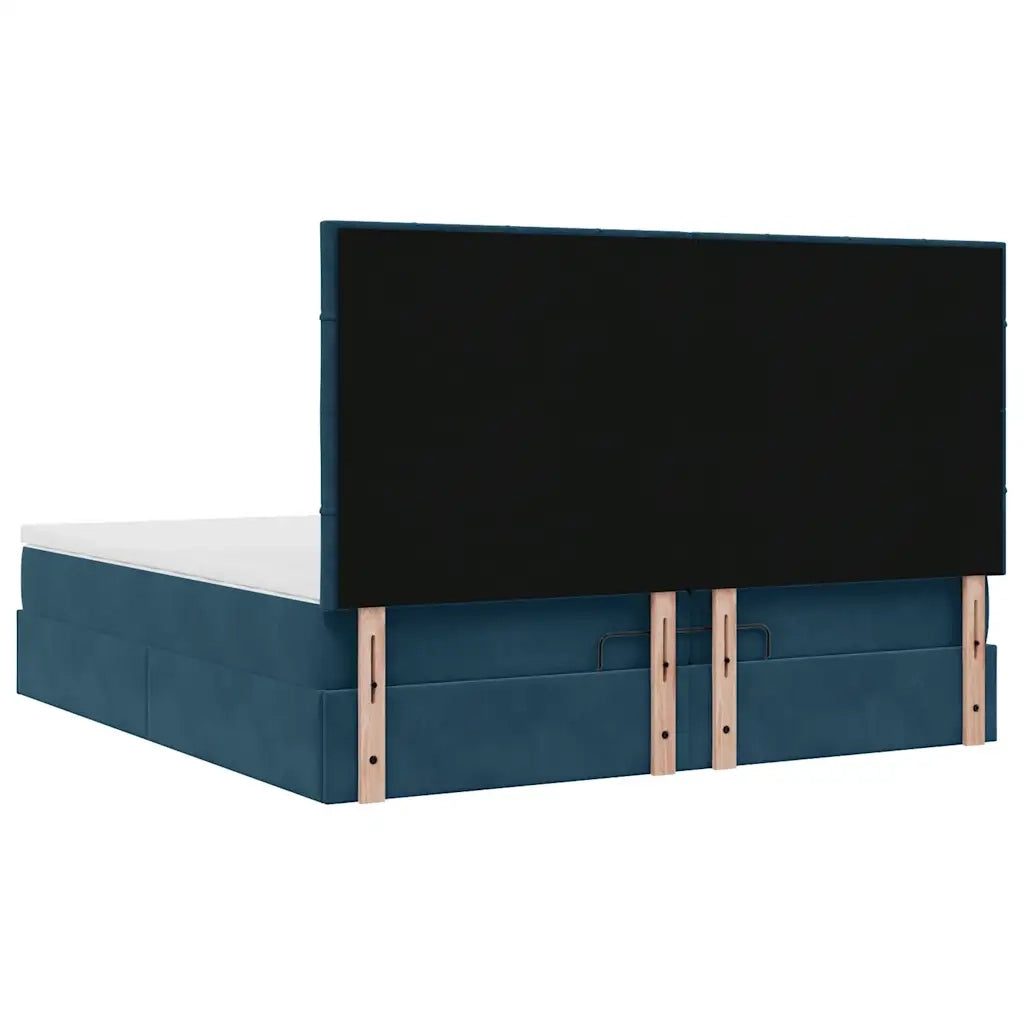 Struttura Letto Pouf con Materassi 200x200 cm Velluto 3313497