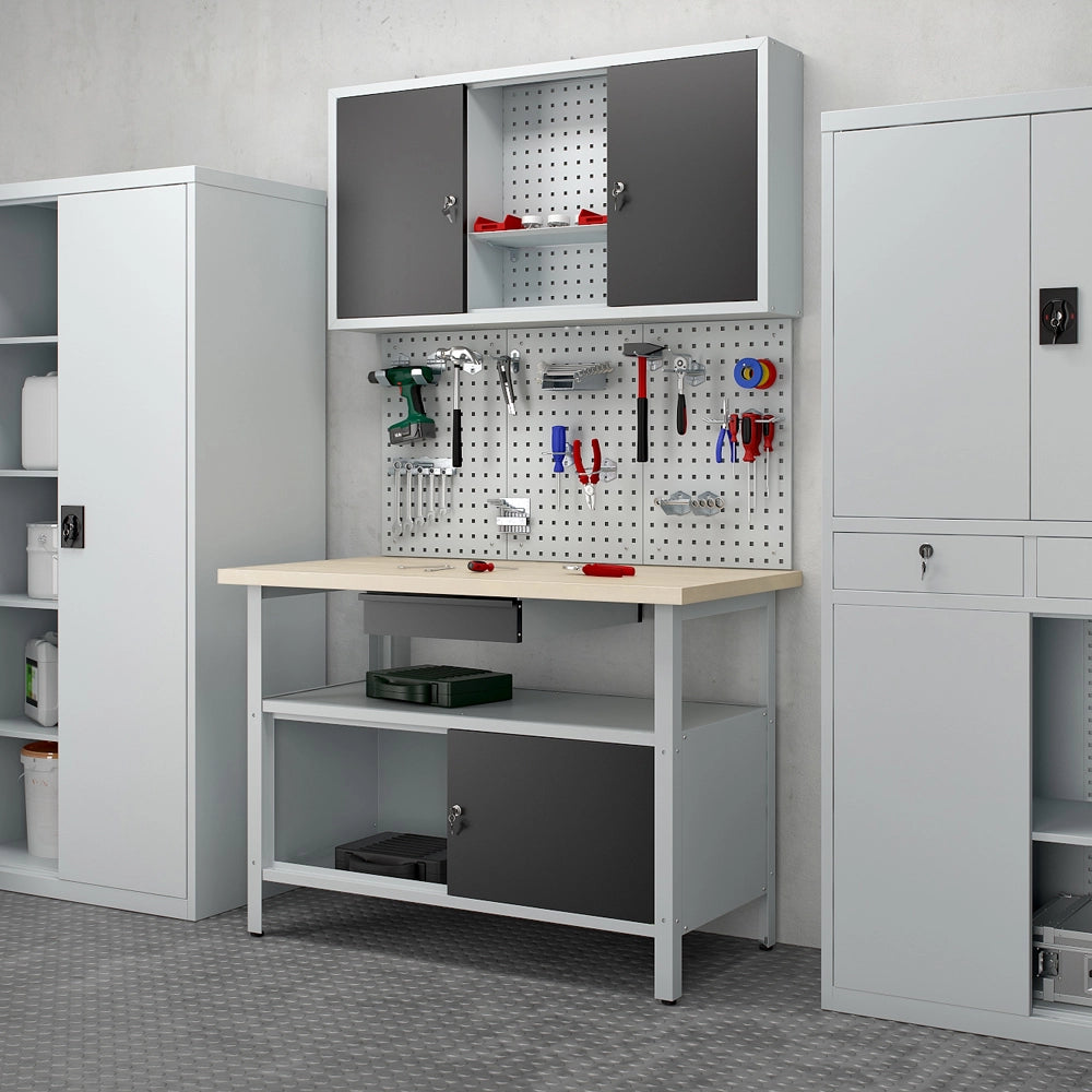 Vicco Armadietto per attrezzi Grigio 120 x 202 cm