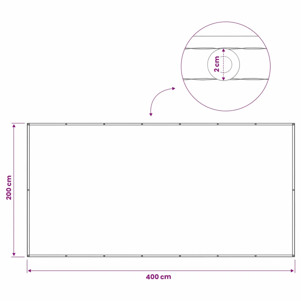 Schermo di Privacy per Balcone 200 x 400 cm 42036488