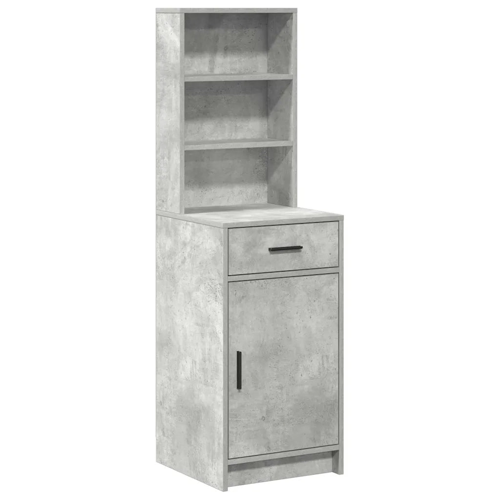 Credenza Grigio cemento 40 x 40,5 x 135 cm Legno multistrato 865076