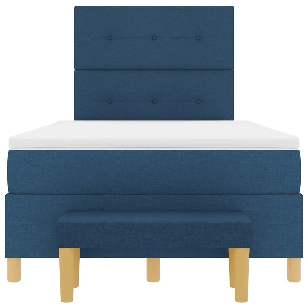 Letto a molle con testiera Blu 190 x 120 cm Tessuto 3344288