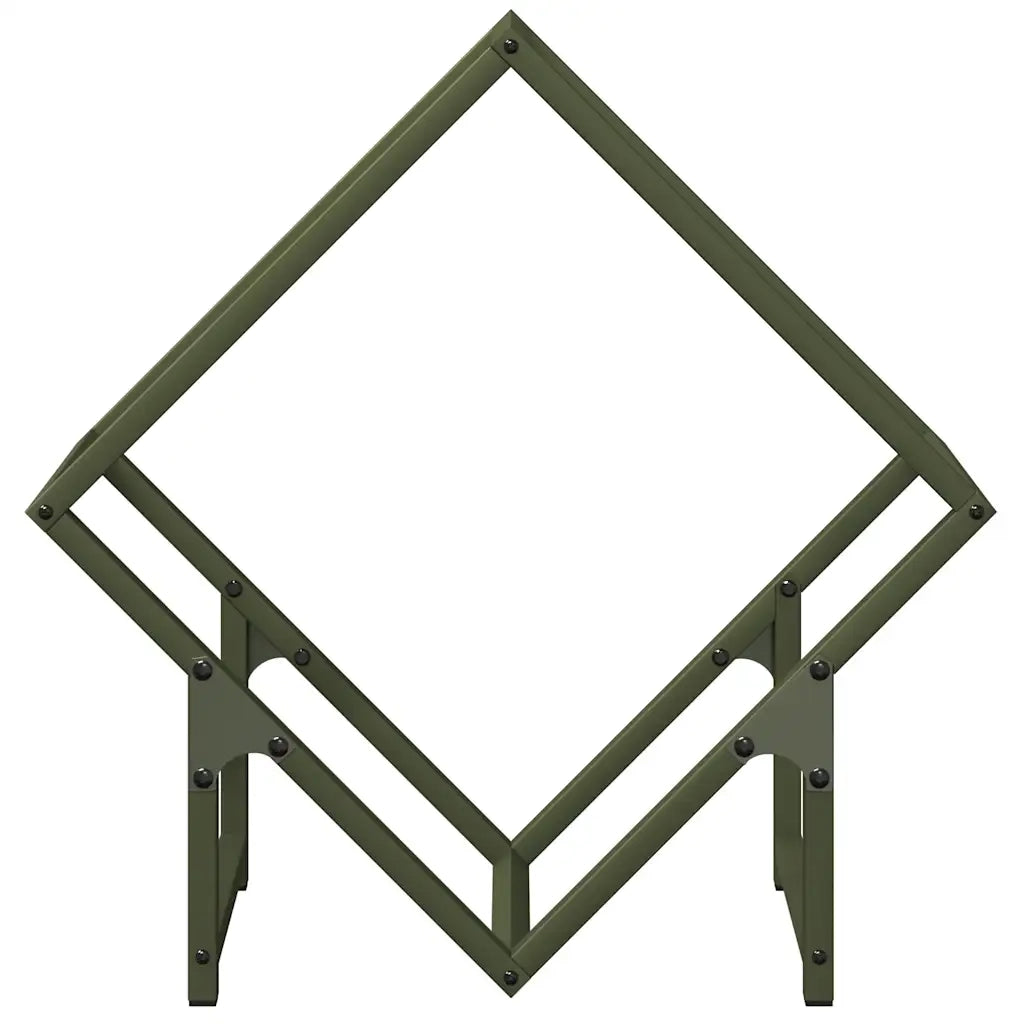 Rastrelliera per Legna da Ardere Verde Oliva 50x25x50 cm CFW2416632