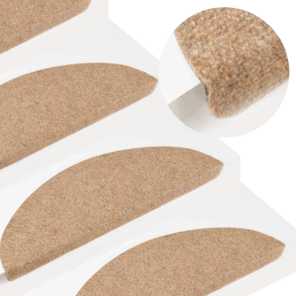 Tappetini Autoadesivi per Scale 20 pz Beige 56x17x3 cm 3365894